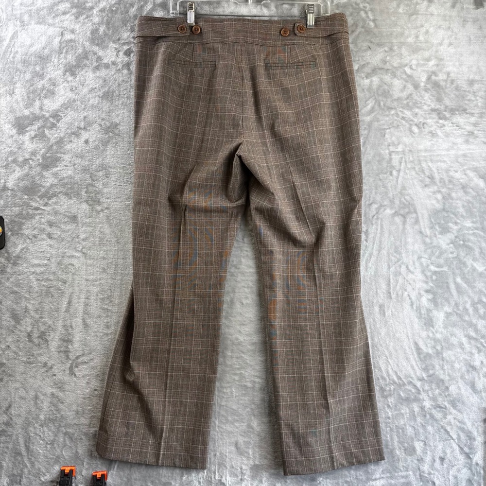 City Unltd The St. Louie Pant Womens 14 Brown Plaid Straight Leg Trousers (1749) - Picture 4 of 9
